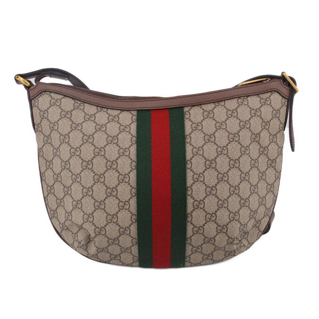 GUCCI OPHIDIA SMALL SHOULDER BAGS BROWN
