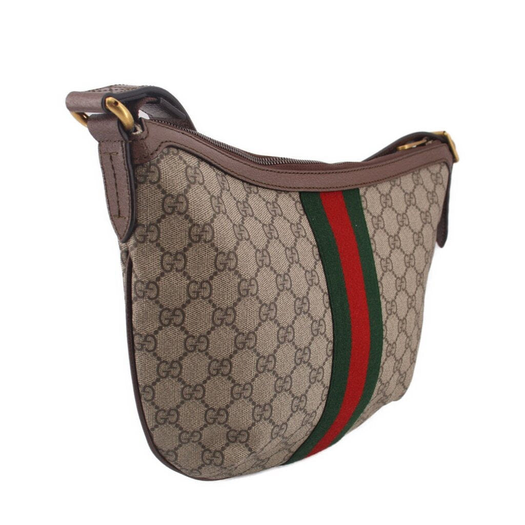 GUCCI OPHIDIA SMALL SHOULDER BAGS BROWN