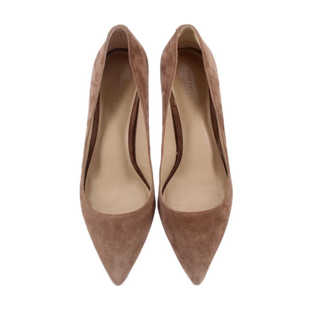 ANN TAYLOR SUEDE HEELS BROWN 9.5 US