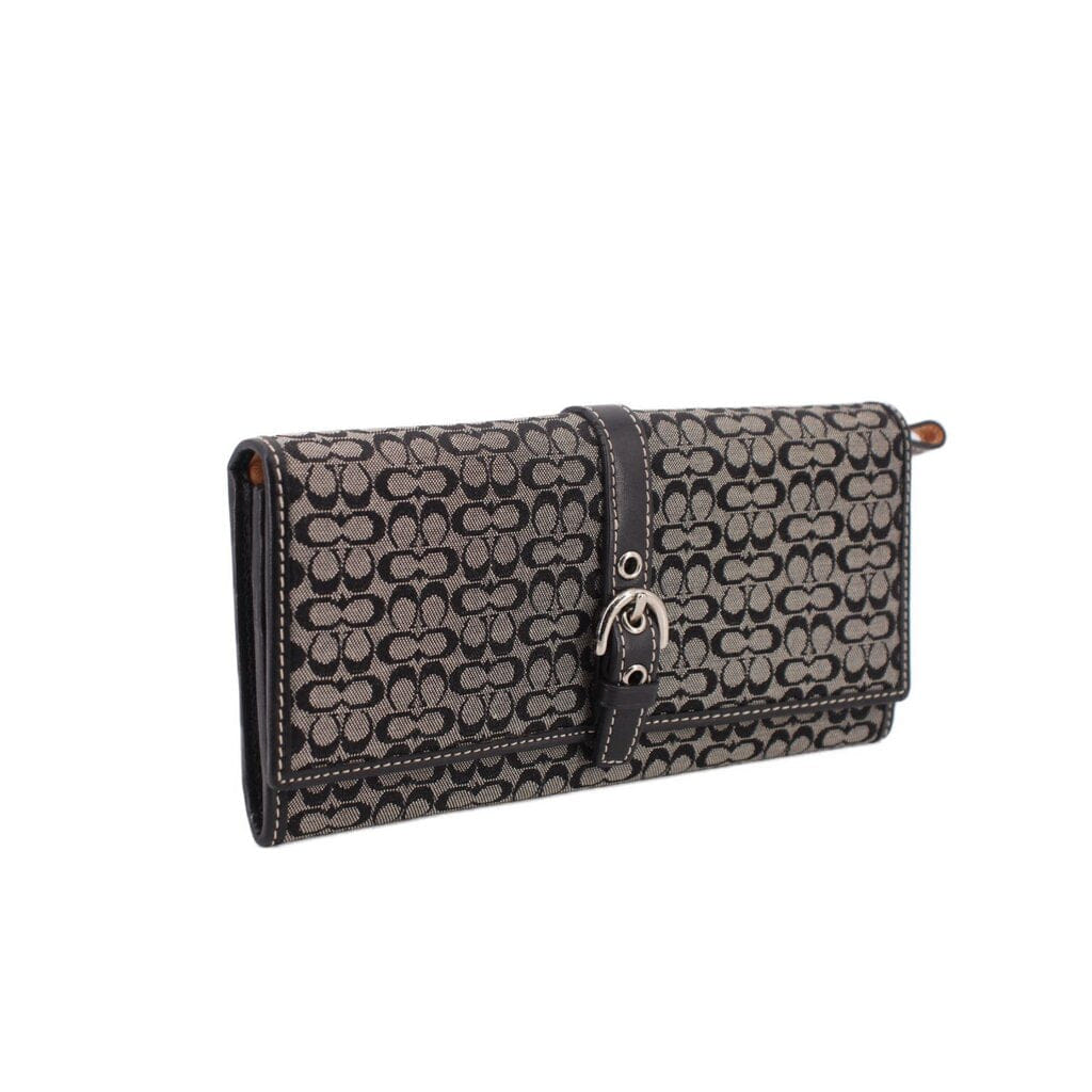 COACH VINTAGE SIGNATURE WALLETS BLACK