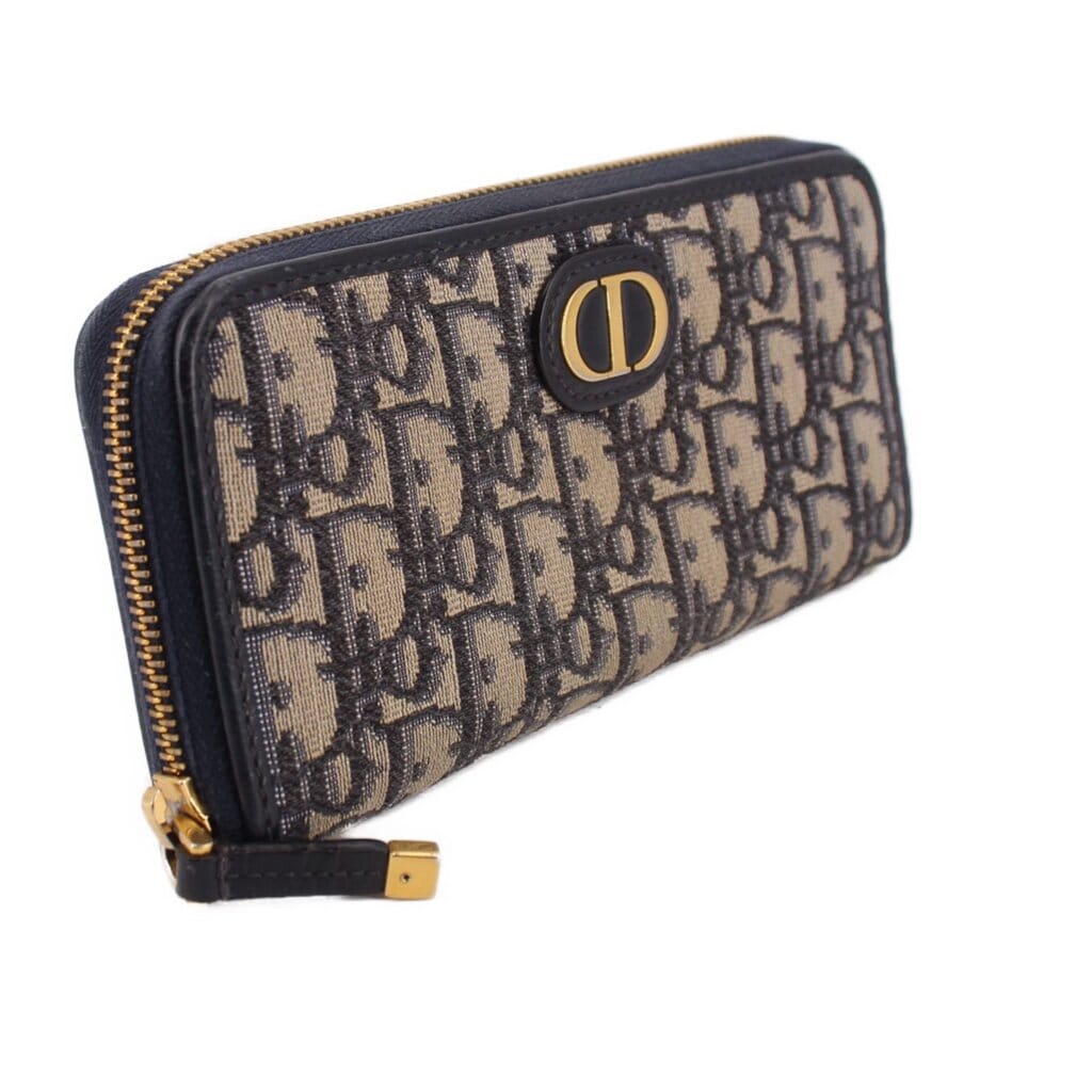 CHRISTIAN DIOR 30 MONTAIGNE LONG WALLETS BLUE