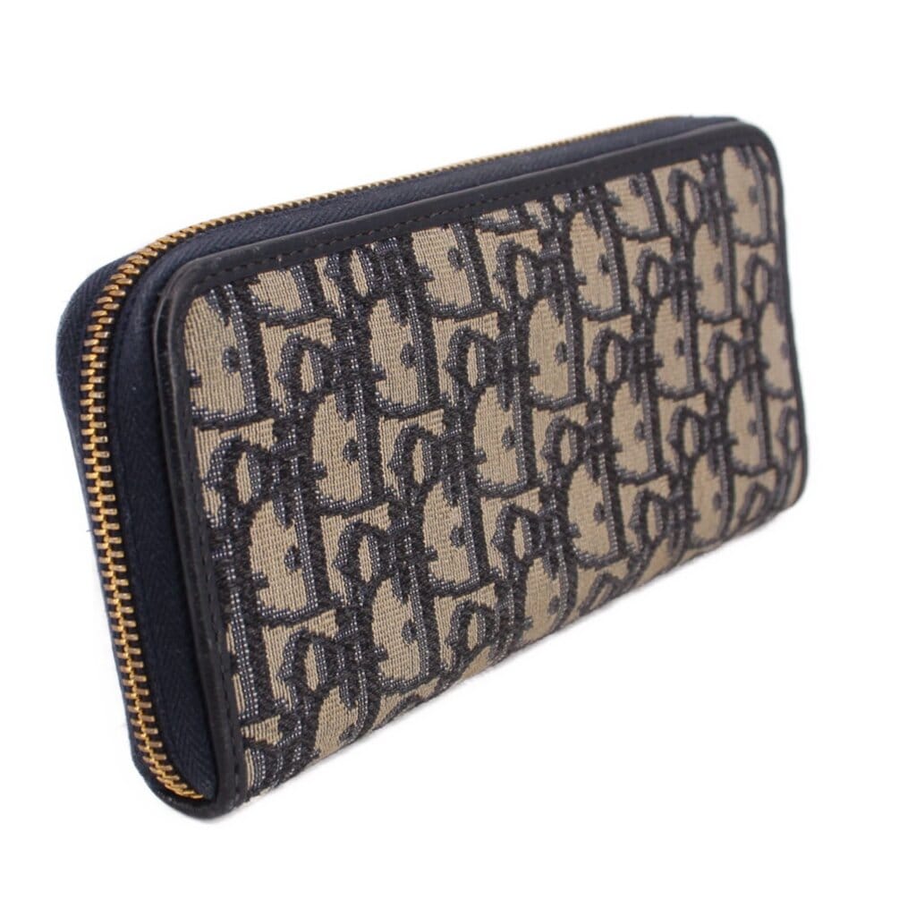 CHRISTIAN DIOR 30 MONTAIGNE LONG WALLETS BLUE