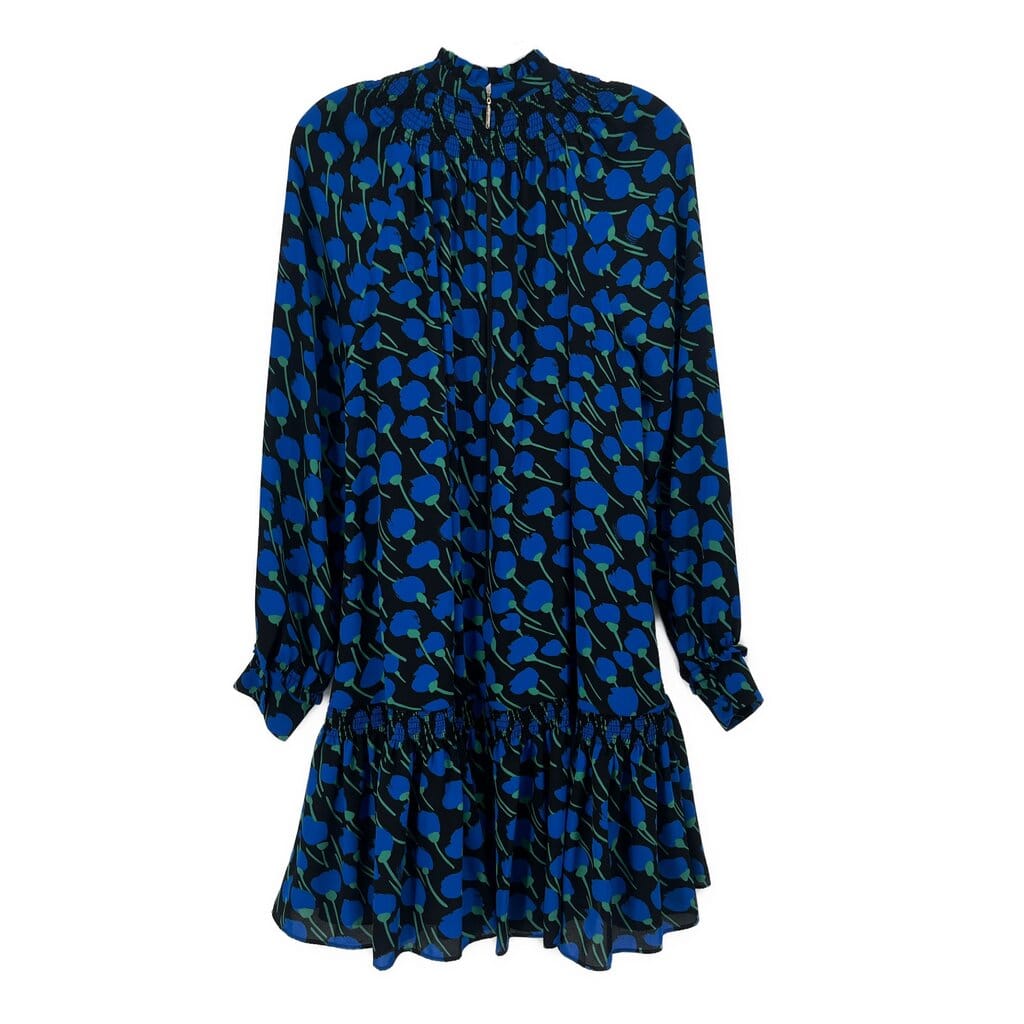 KATE SPADE PRINT DRESSES BLUE/BLACK S