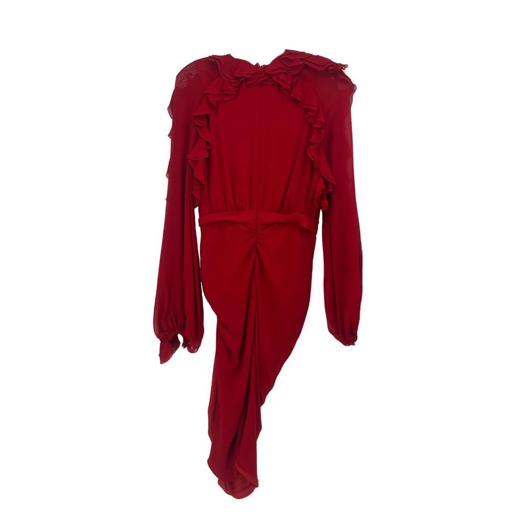 GIAMBATTISTA RUFFLE DRESSES RED S