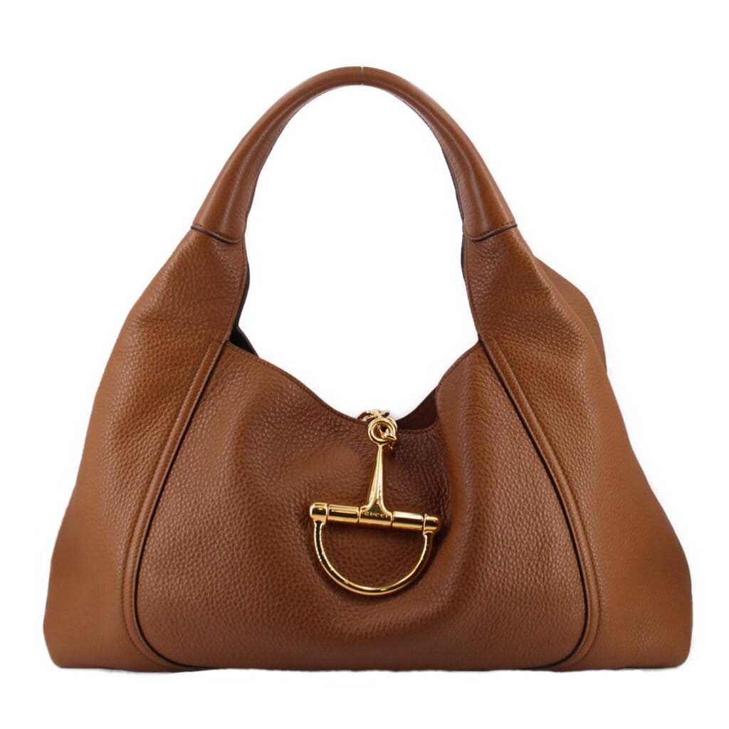 GUCCI SOFTBIT MAXI SHOULDER BAGS BROWN
