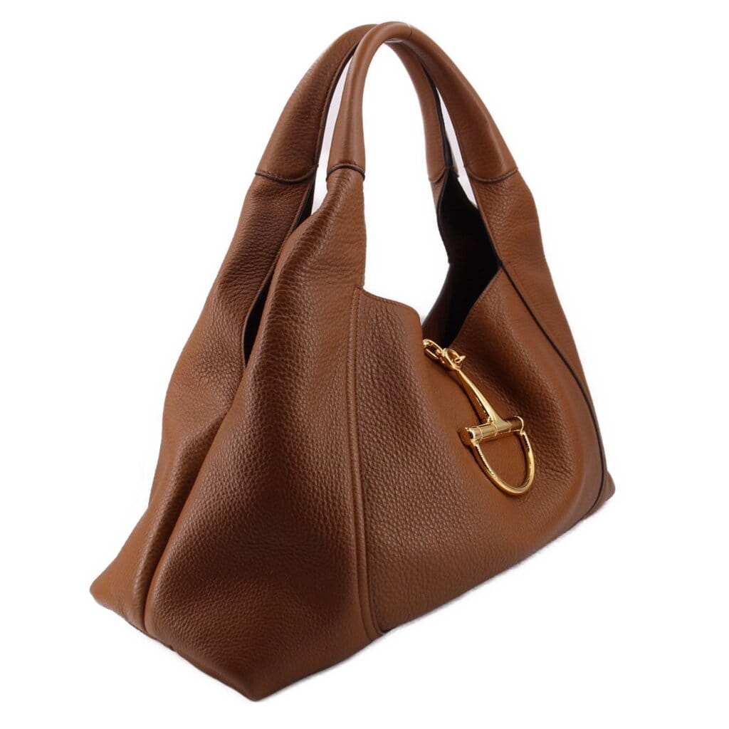 GUCCI SOFTBIT MAXI SHOULDER BAGS BROWN