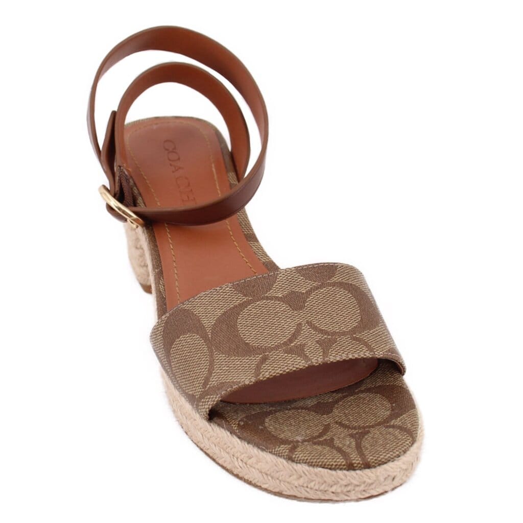 COACH SIGNATURE HEELS BROWN 7 US