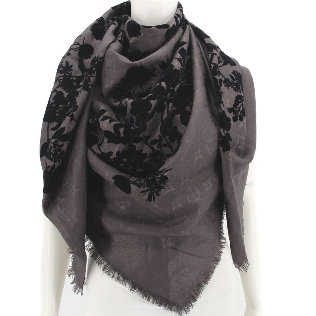 LOUIS VUITTON SHAWL SCARVES BLACK