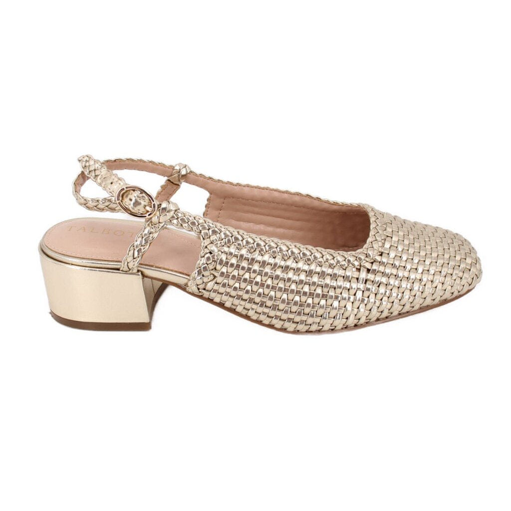 TALBOTS SLINGBACK HEELS GOLD 7 US