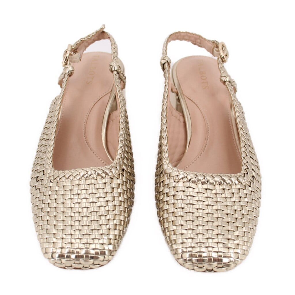 TALBOTS SLINGBACK HEELS GOLD 7 US