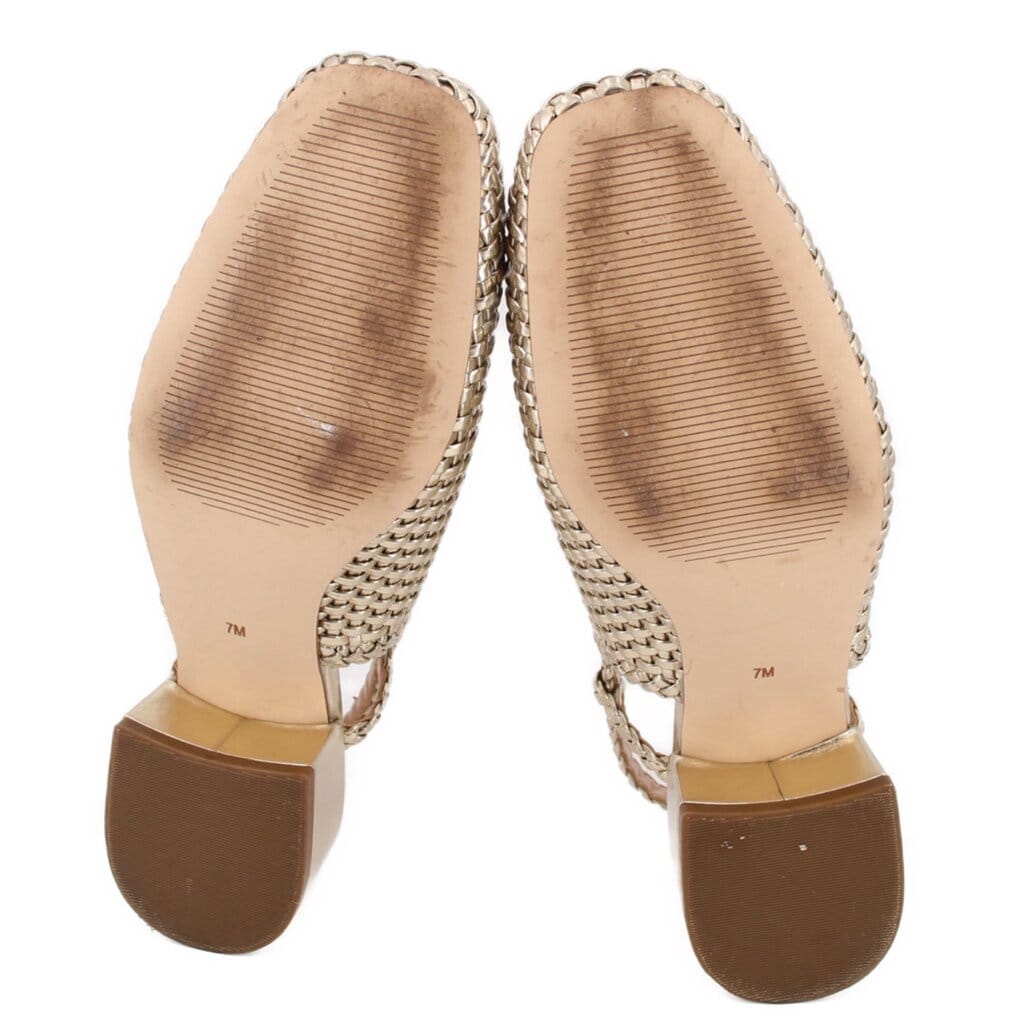 TALBOTS SLINGBACK HEELS GOLD 7 US