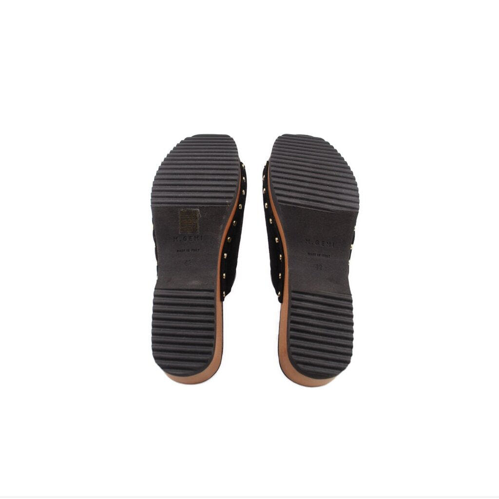 M GEMI SUEDE MULES BLACK 10 US