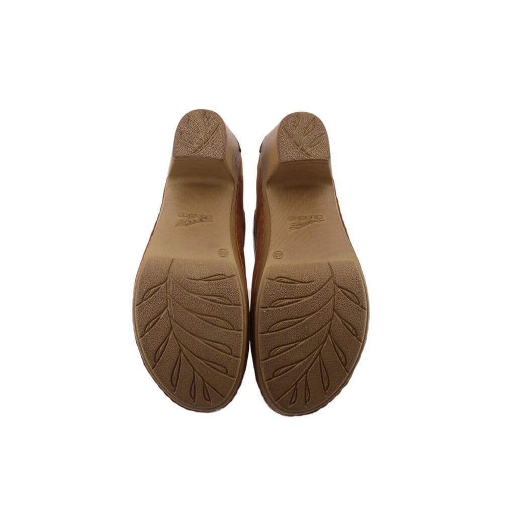 DANSKO LEATHER MULES CAMEL 11 US