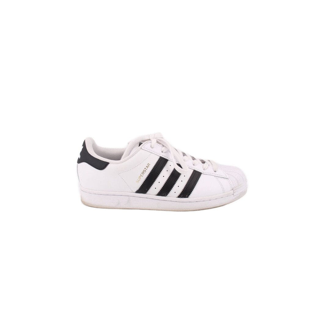 ADIDAS WOMEN'S SUPERSTAR LEATHER SNEAKERS WHITE 9.5 US