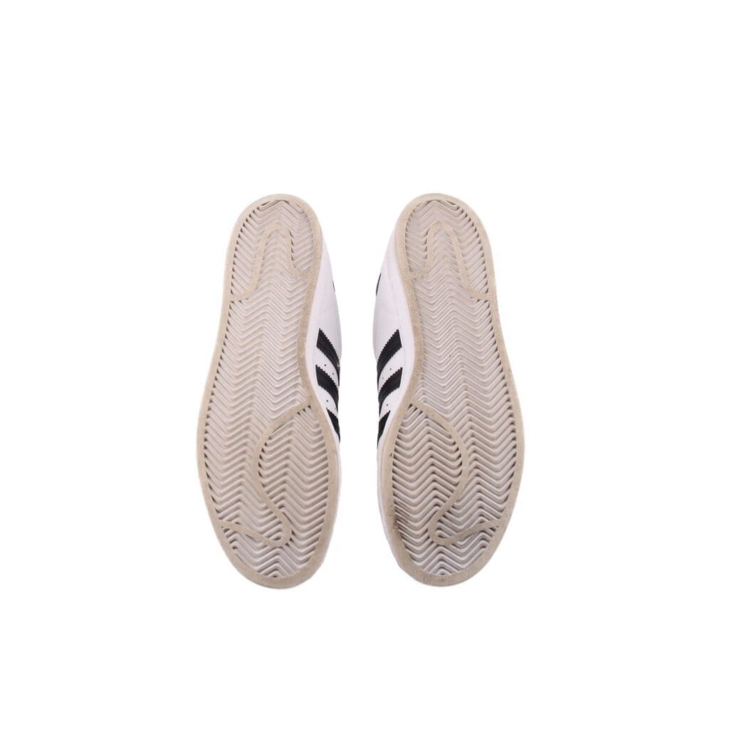 ADIDAS WOMEN'S SUPERSTAR LEATHER SNEAKERS WHITE 9.5 US