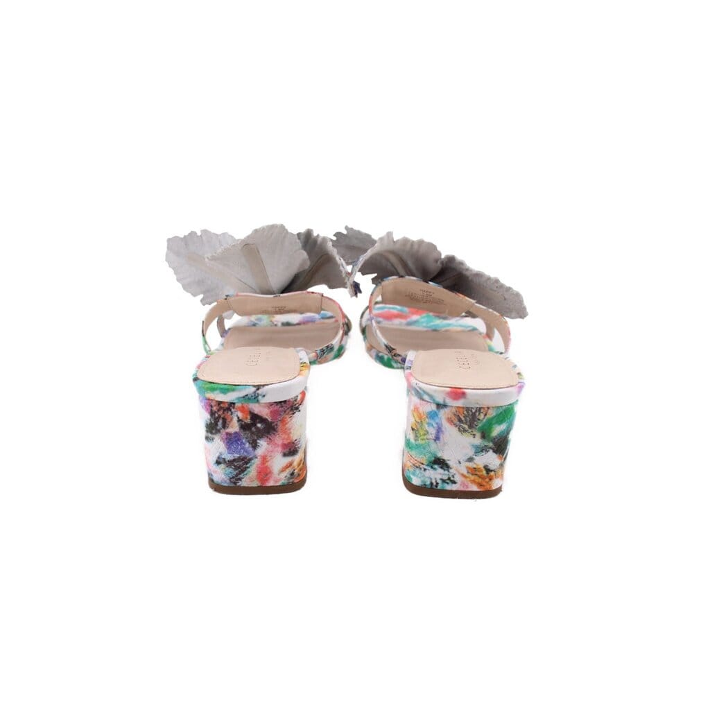 CECELIA PRINT HEELS WHITE/MULTI 7.5 US