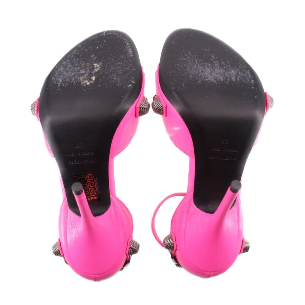 BALENCIAGA CAGOLE HEELS PINK 7.5 US