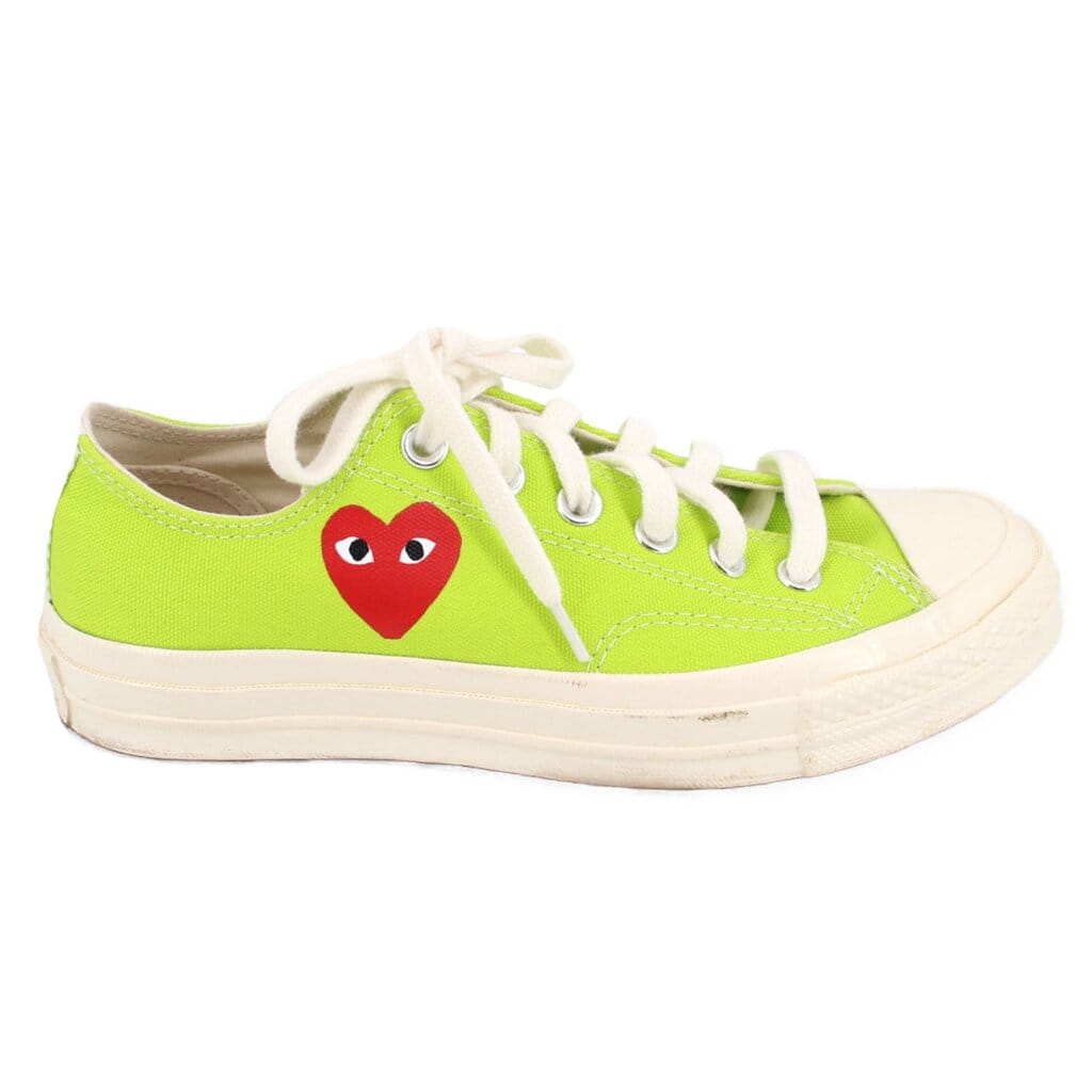 CONVERSE COMME DES GARCONS SNEAKERS GREEN 7.5 US