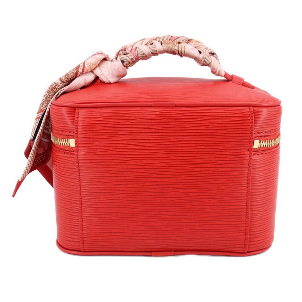 LOUIS VUITTON NICE MINI W/ SCARF HANDLE BAG RED EPI