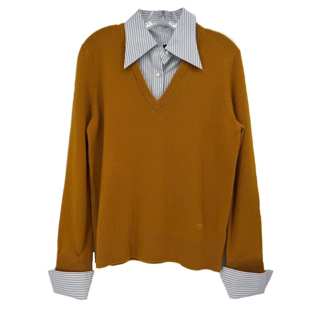 TORY BURCH TWOFER SWEATERS YELLOW S