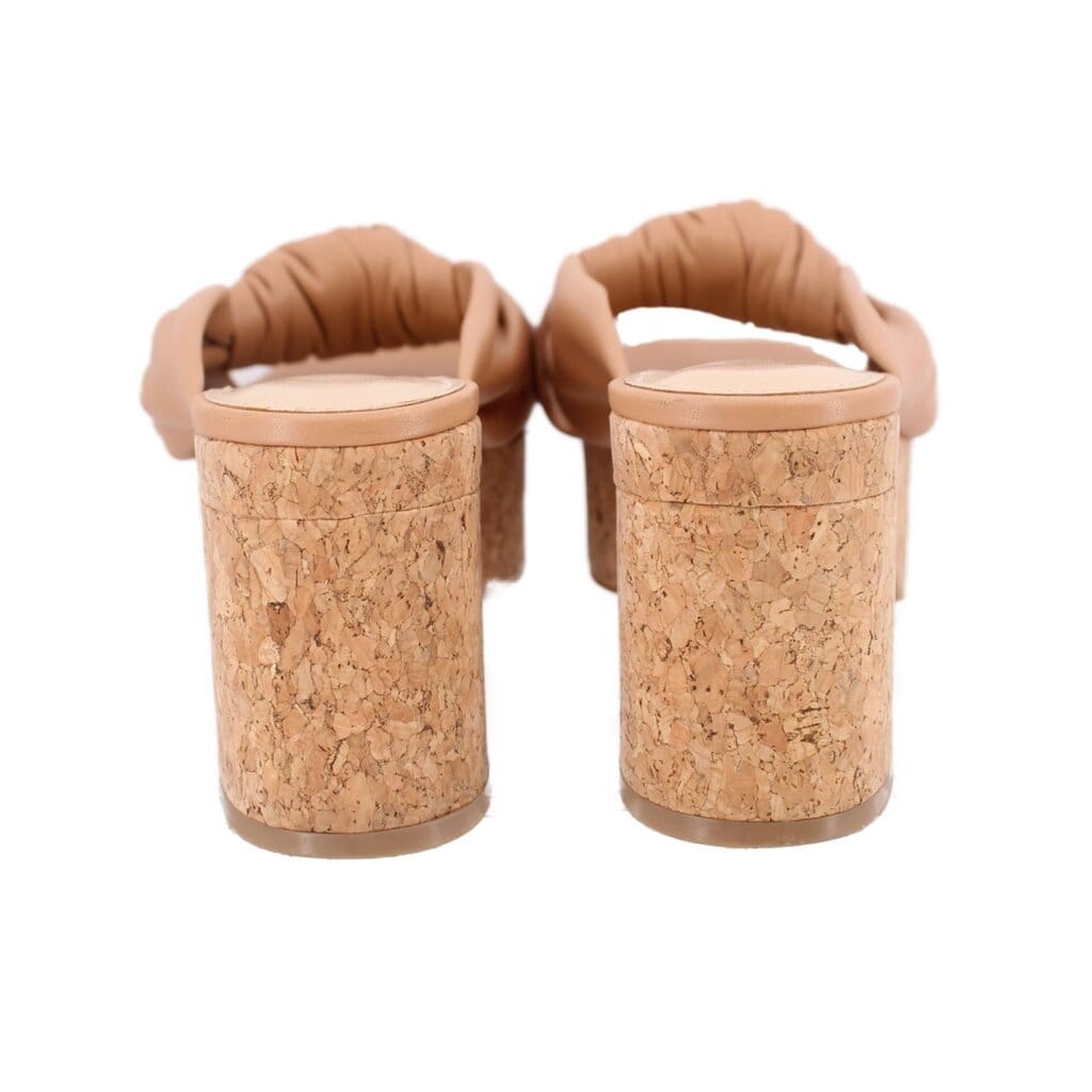 MARC FISHER PLATFORM SANDALS TAN 7.5 US