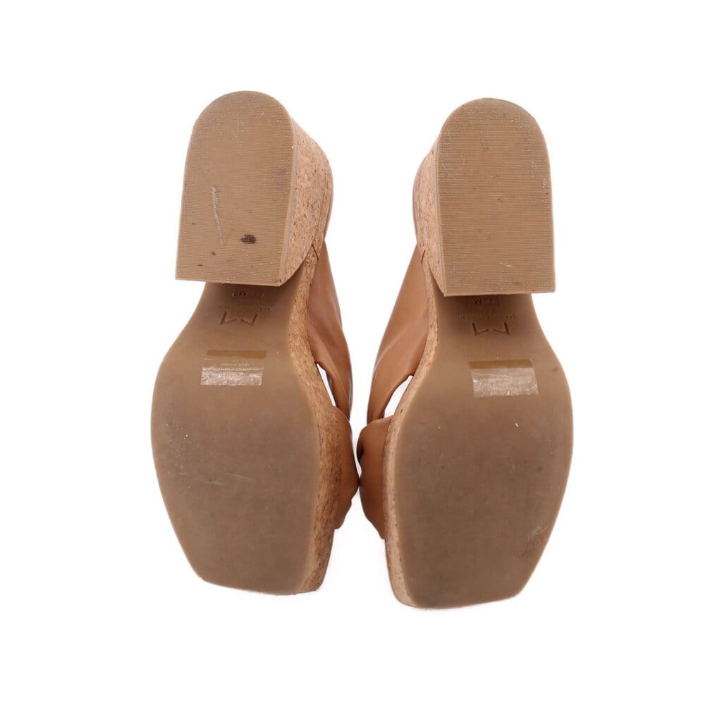MARC FISHER PLATFORM SANDALS TAN 7.5 US