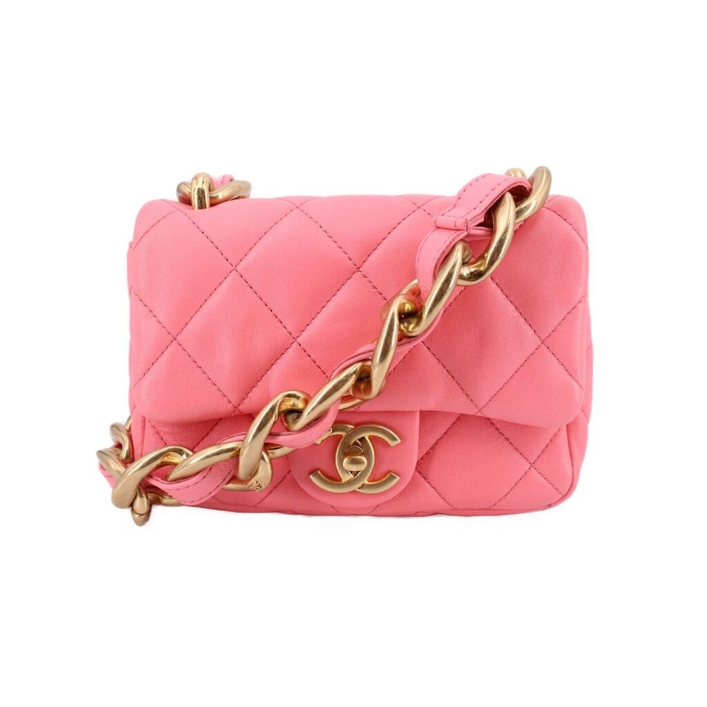 CHANEL MINI FUNKY TOWN FLAP SHOULDER BAGS PINK