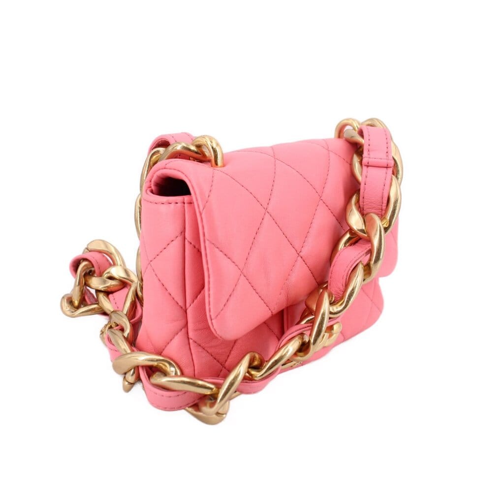 CHANEL MINI FUNKY TOWN FLAP SHOULDER BAGS PINK