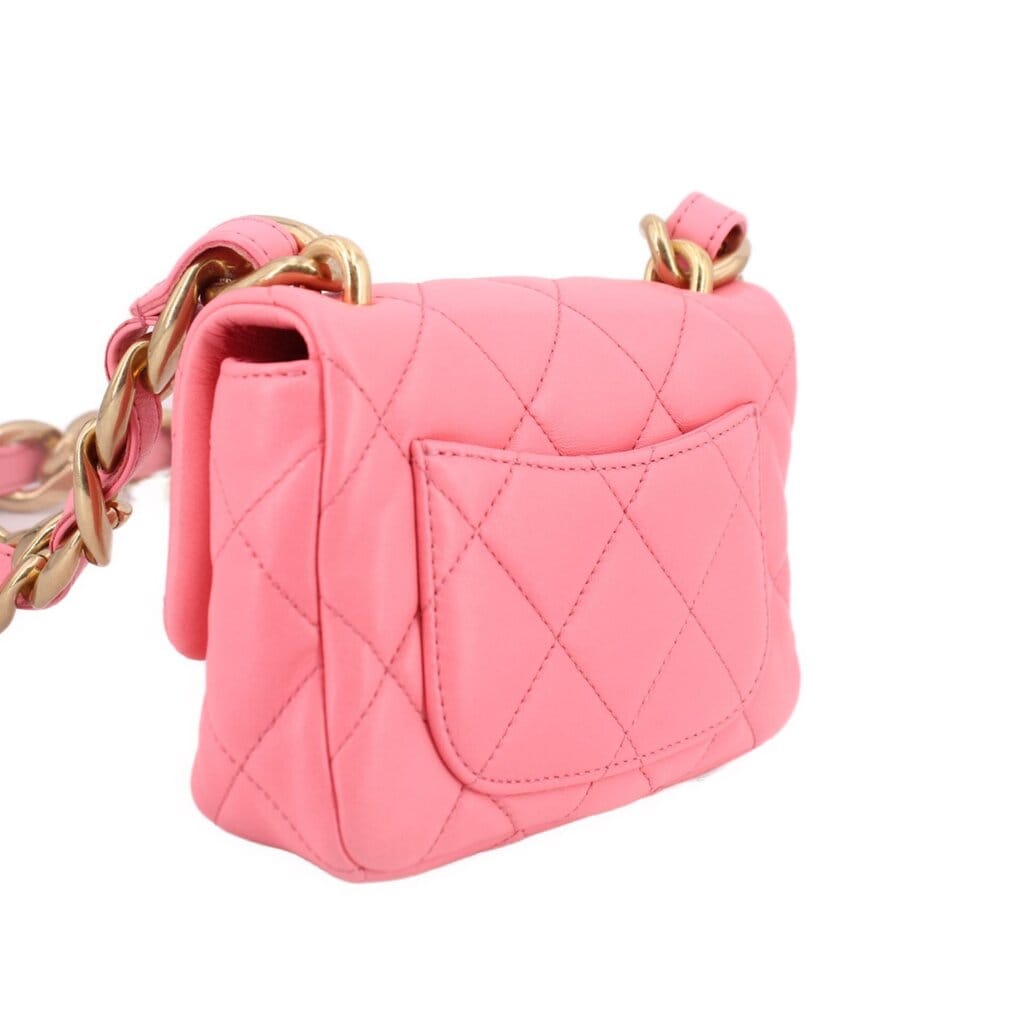 CHANEL MINI FUNKY TOWN FLAP SHOULDER BAGS PINK
