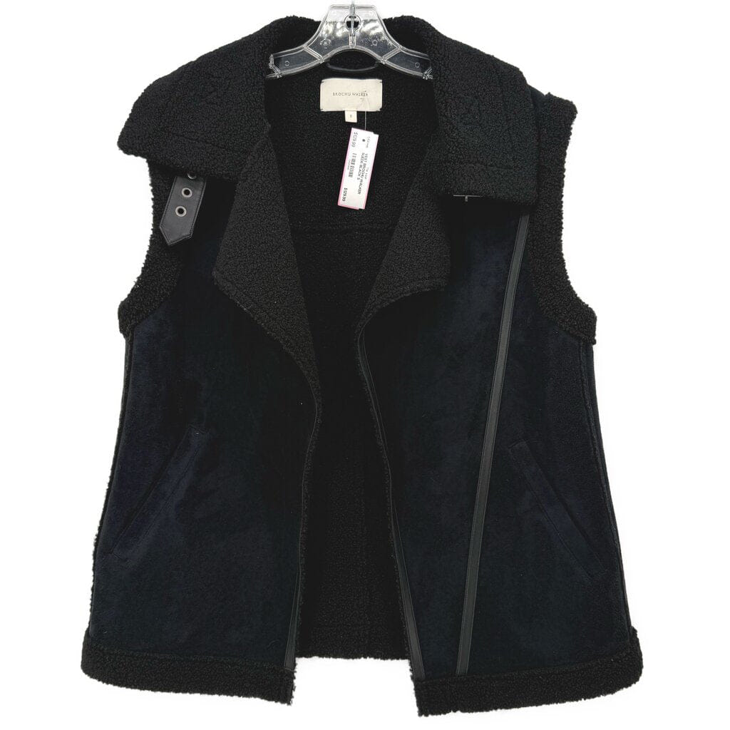 BROCHU WALKER FAUX SHEARLING VEST BLACK S