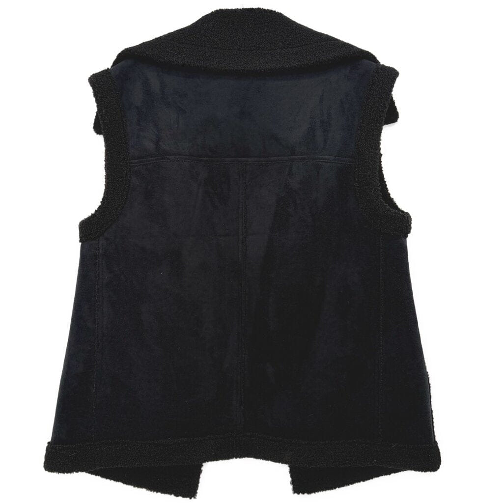 BROCHU WALKER FAUX SHEARLING VEST BLACK S