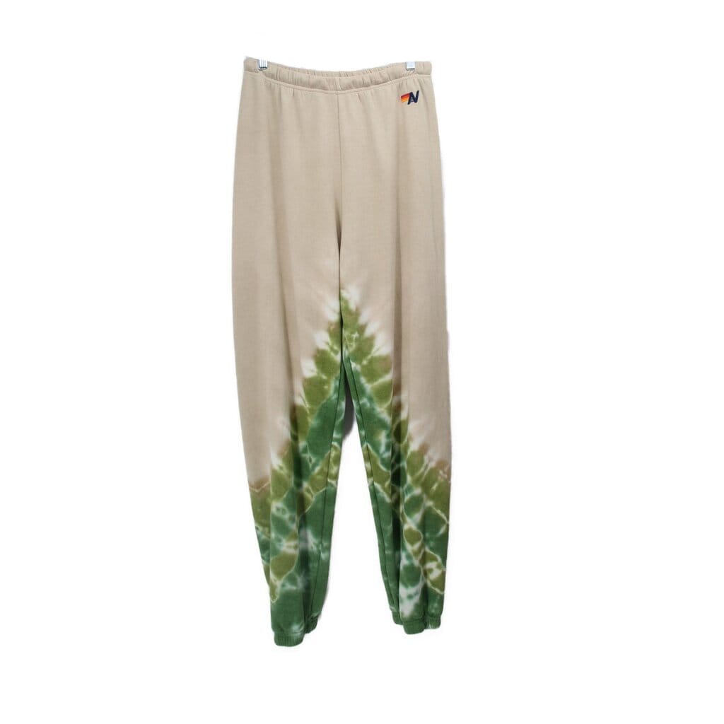 AVIATOR NATION JOGGER PANTS TAN/GREEN L