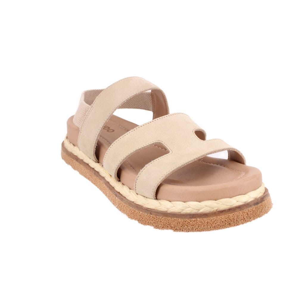 BLONDO PLATFORM SANDALS BEIGE 8.5 US
