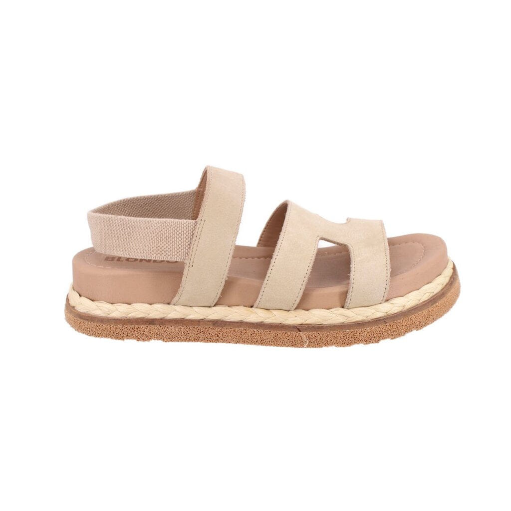 BLONDO PLATFORM SANDALS BEIGE 8.5 US