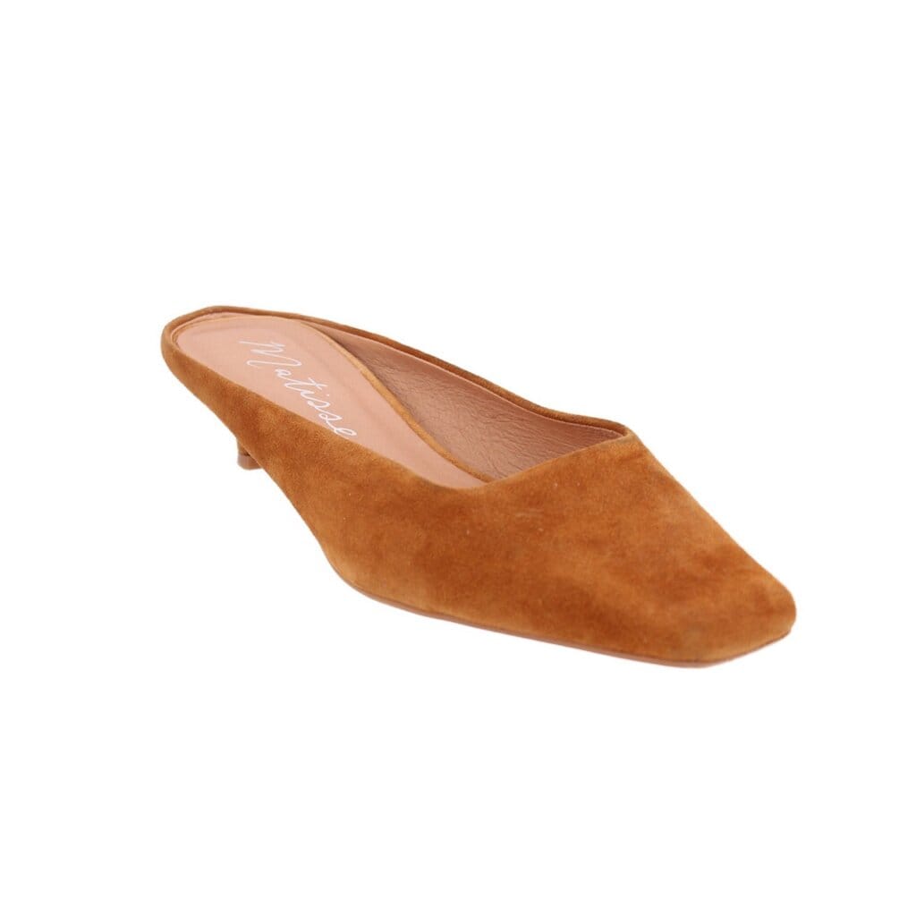 MATISSE SUEDE MULES CAMEL 8.5 US