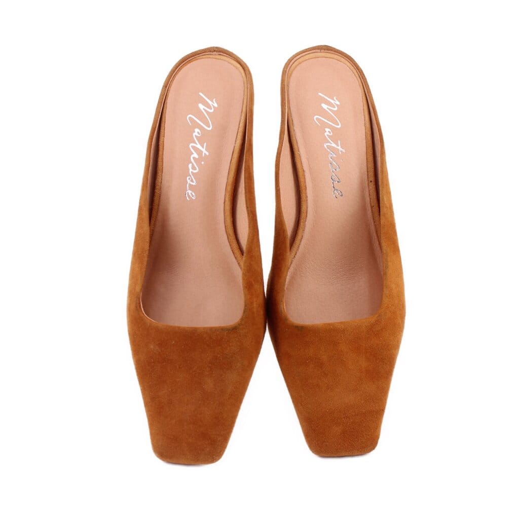MATISSE SUEDE MULES CAMEL 8.5 US