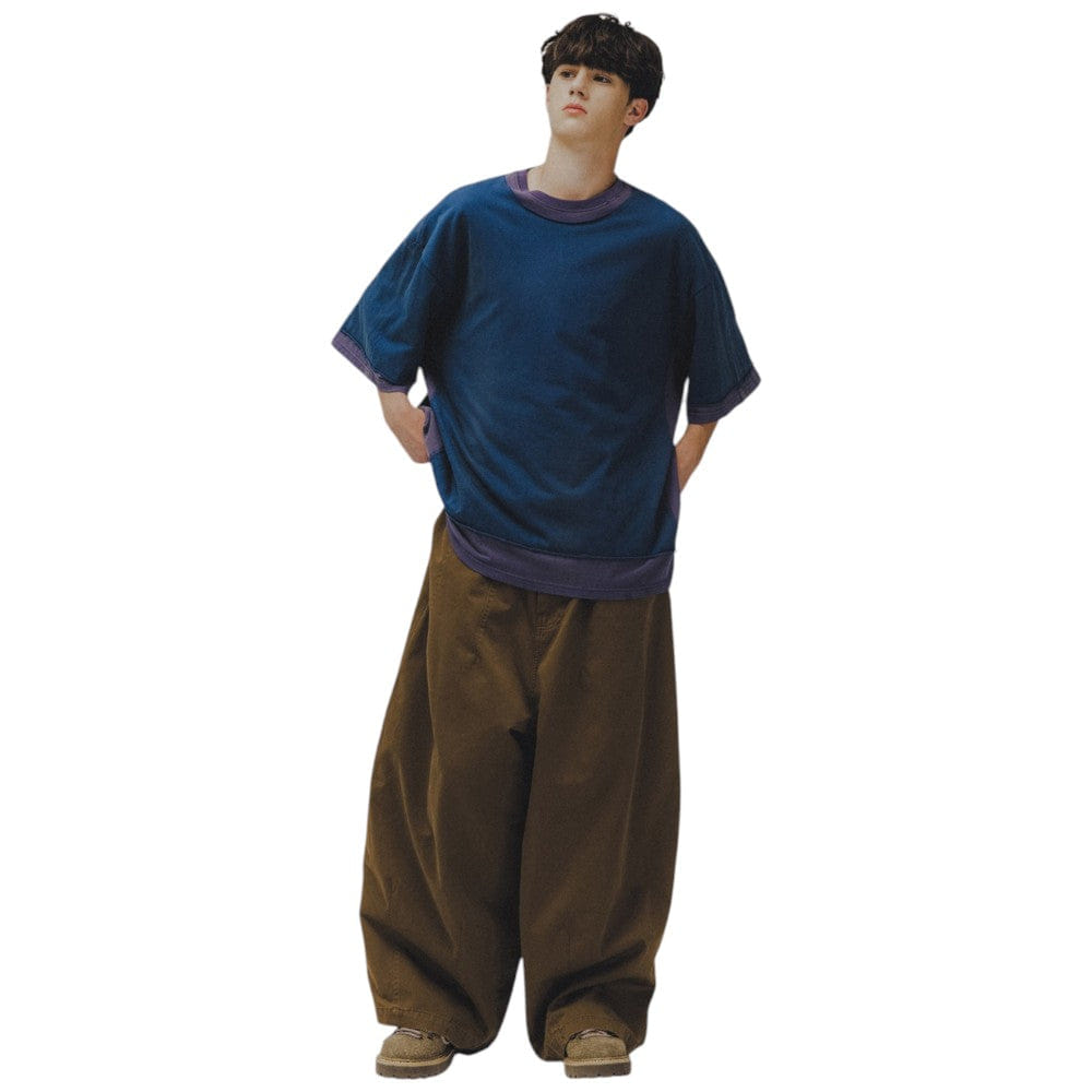 ANGLAN Double Layer Washed Tee