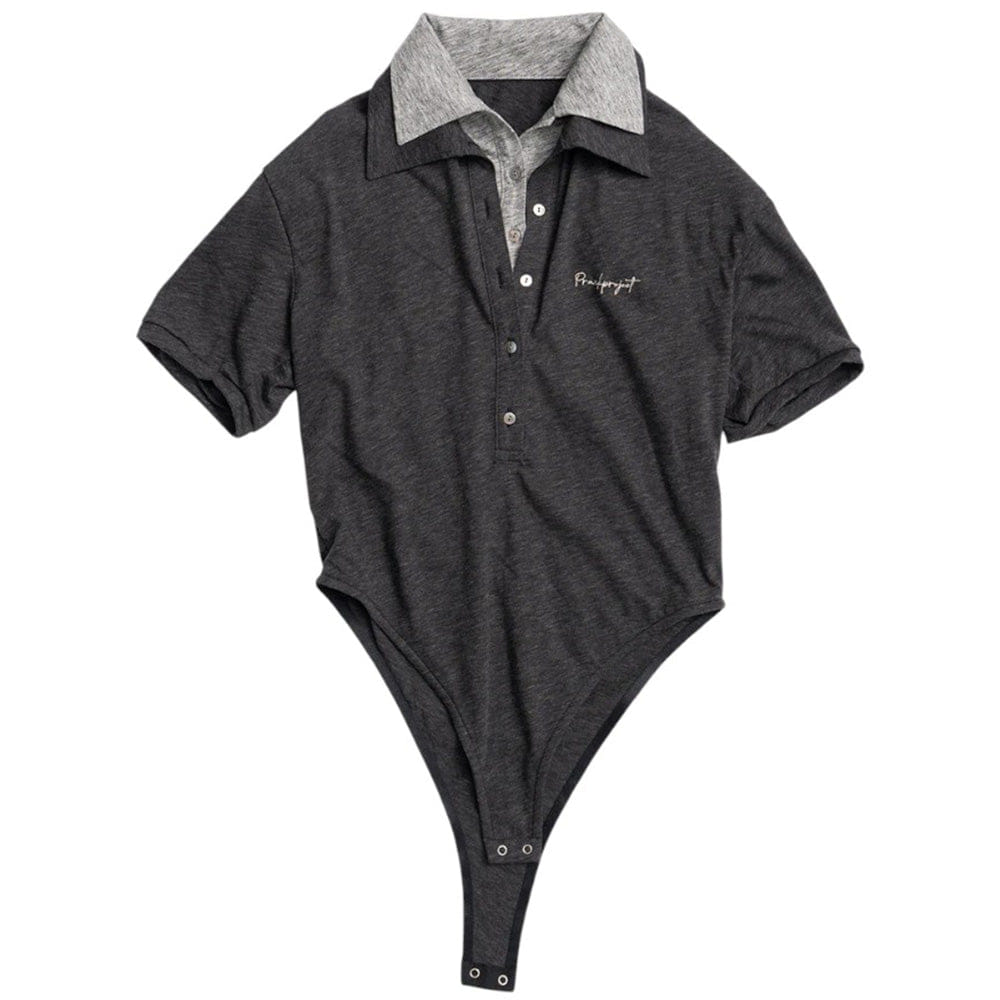 PRANK PROJECT DOUBLE COLLAR POLO BODYSUIT