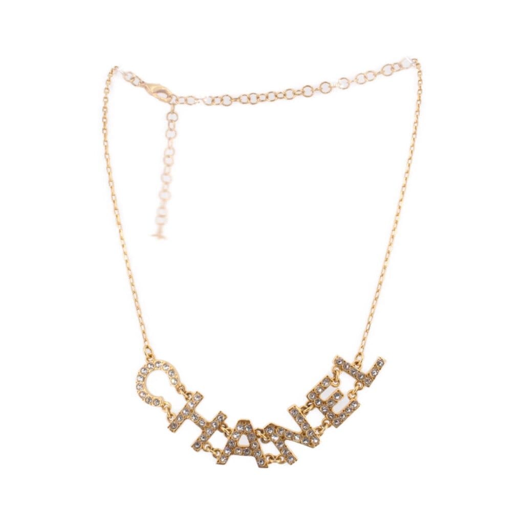 CHANEL CRYSTAL EMBELLISHED NECKLACES GOLD