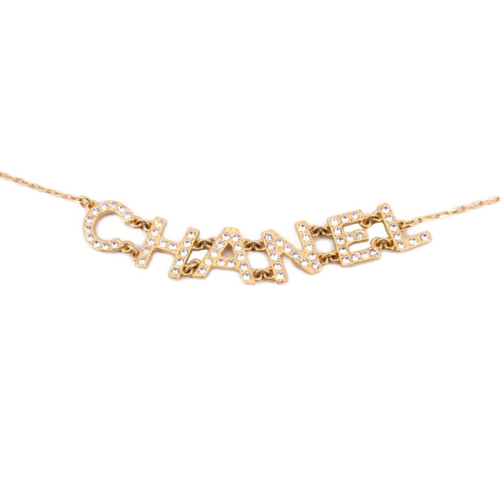 CHANEL CRYSTAL EMBELLISHED NECKLACES GOLD
