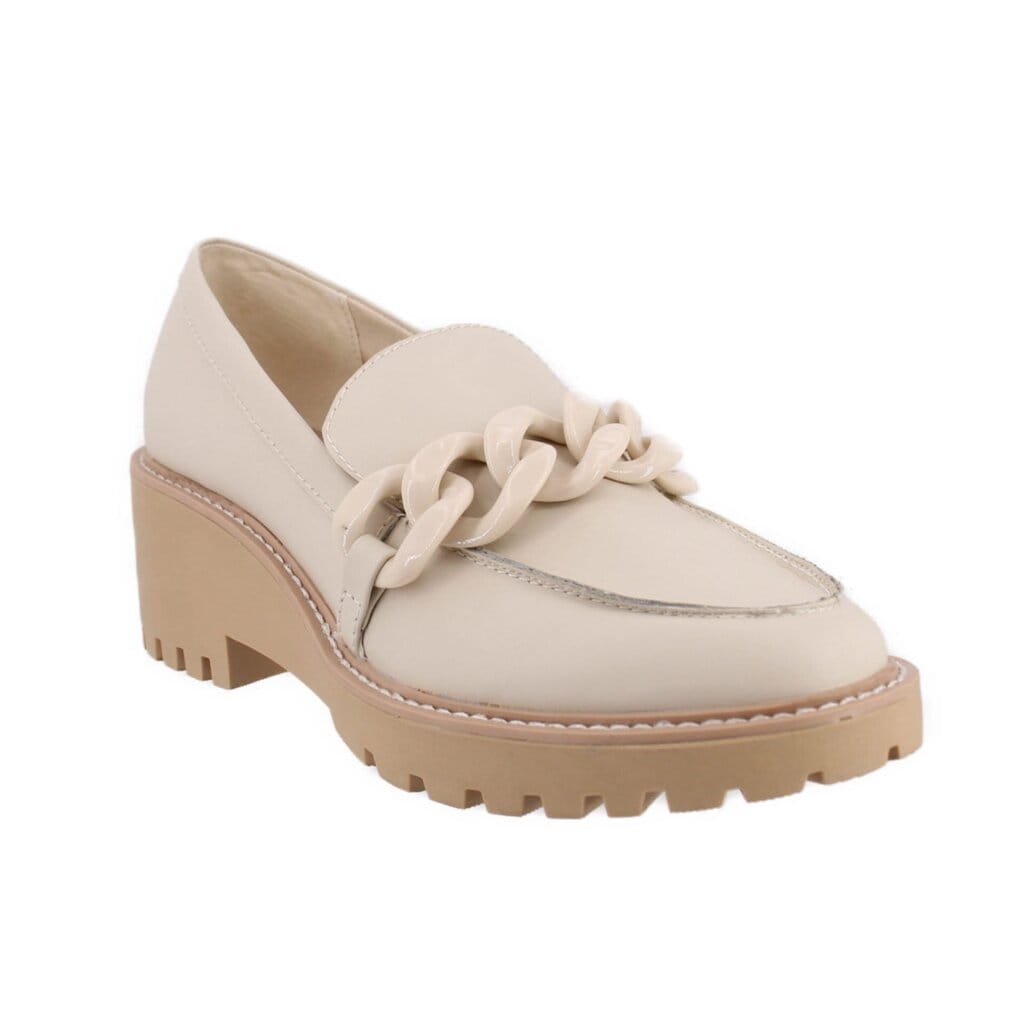 DOLCE VITA PLATFORM LOAFERS FLATS CREAM 8.5 US