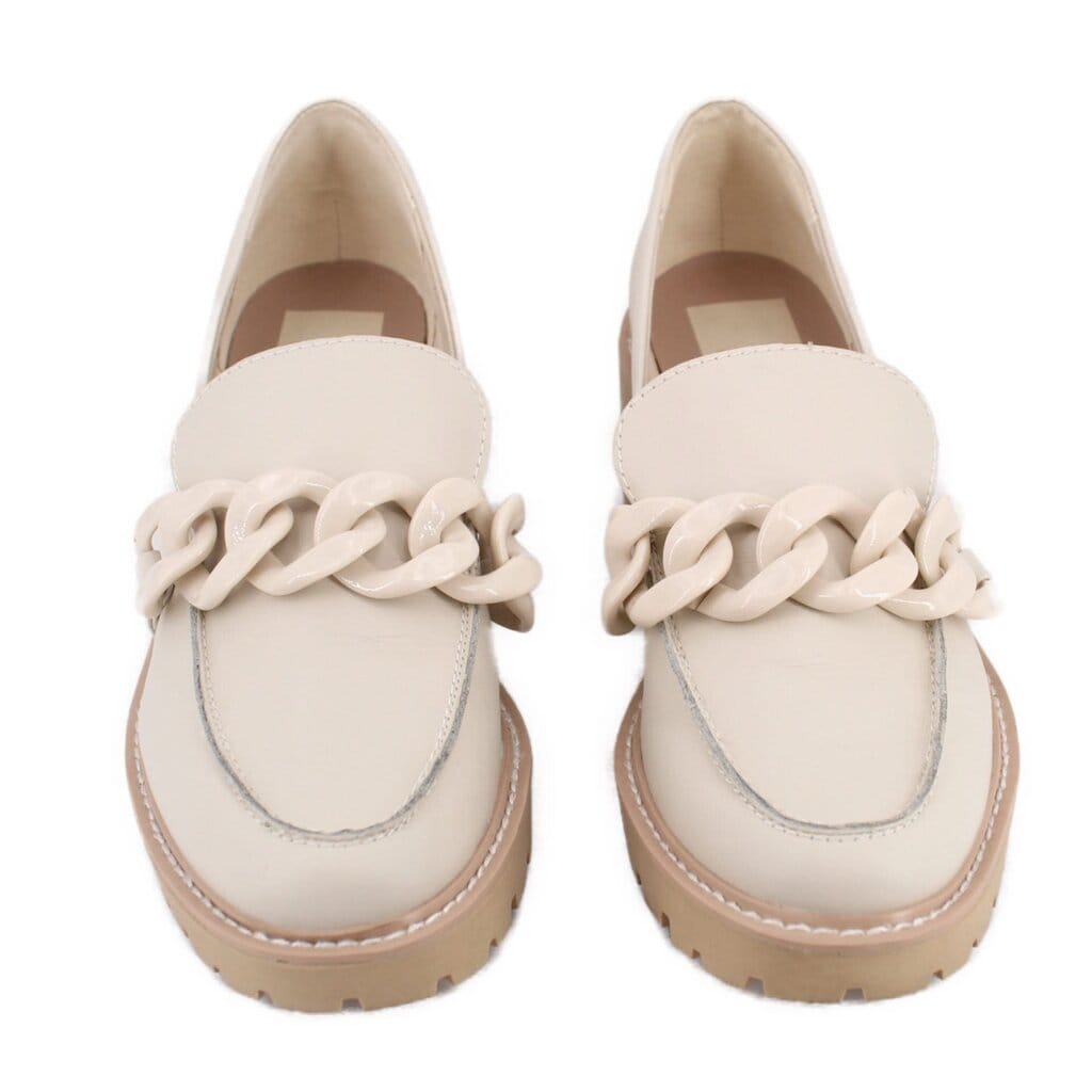 DOLCE VITA PLATFORM LOAFERS FLATS CREAM 8.5 US