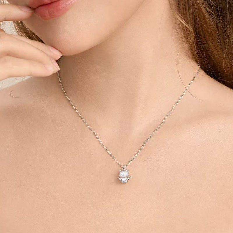 sanrio Authentic Hello Kitty 925 Sterling Silver Necklace