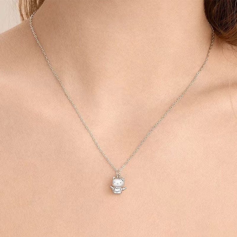 sanrio Authentic Hello Kitty 925 Sterling Silver Necklace