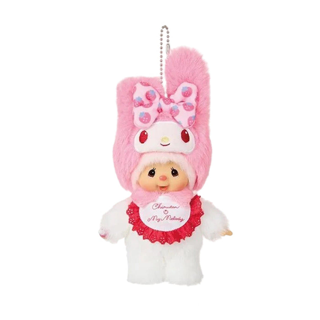 Monchhichi Sanrio Characters My Melody x Chimutan Plush Keychain