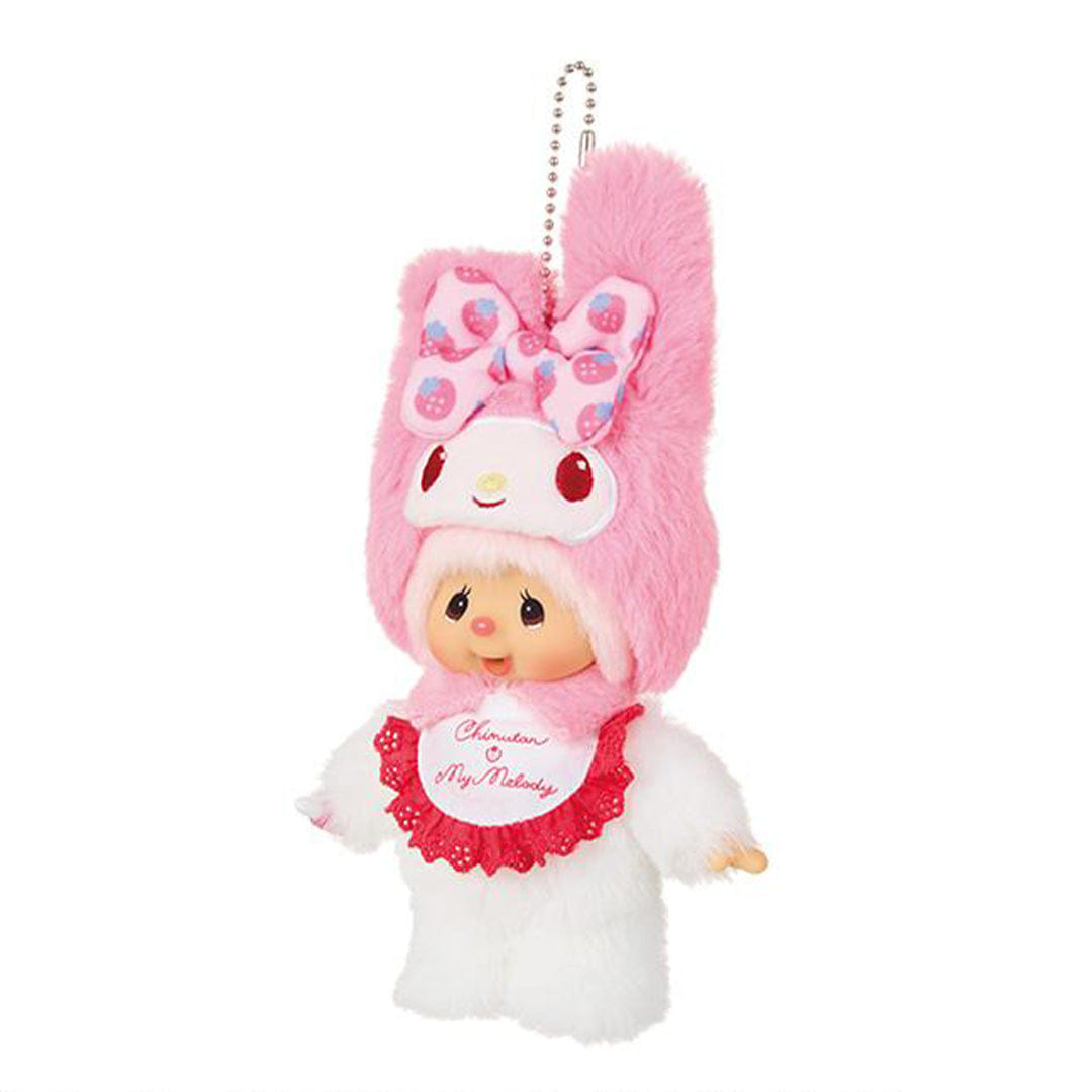 Monchhichi Sanrio Characters My Melody x Chimutan Plush Keychain