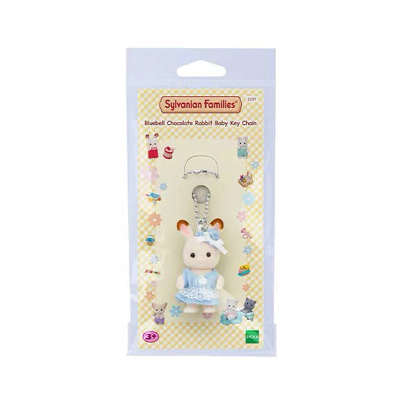 Sylvanian Families Bluebell Chocolate Rabbit Baby Keychain