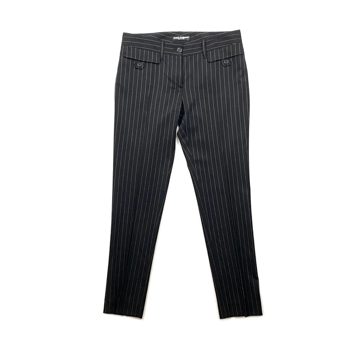 Dolce & Gabbana Mid-Rise Pinstripe Pants - Size 42