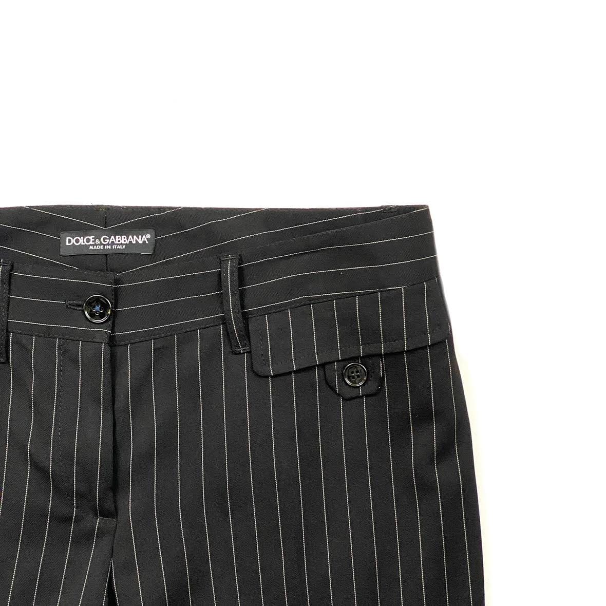 Dolce & Gabbana Mid-Rise Pinstripe Pants - Size 42