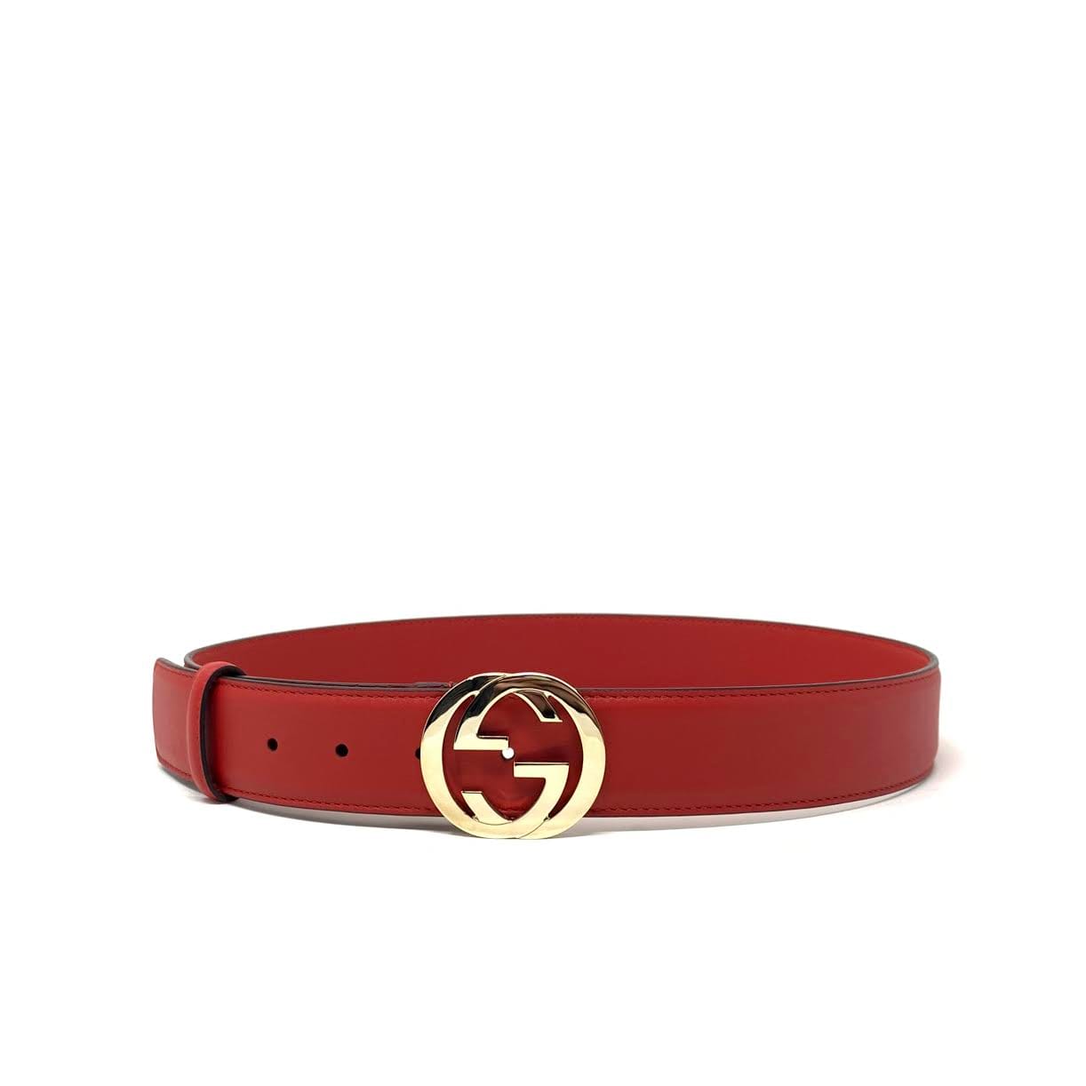 Gucci Interlocking GG Signature Leather Belt - Size 34